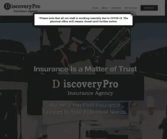 Discoveryins.com(Discovery Pro Insurance Agency) Screenshot