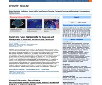 Discoverymedicine.com(Therapy, Diagnosis, Life Sciences, and Medical Research Discoveries and News) Screenshot