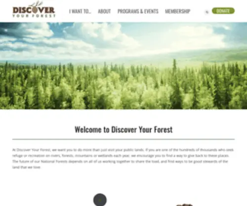 Discoveryourforest.org(Discover Your Forest) Screenshot