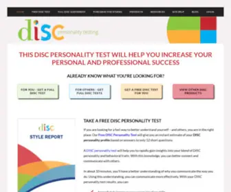 DiscPersonalitytesting.com(DISC Personality Testing) Screenshot
