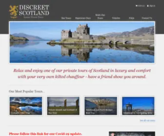 Discreetscotland.com(Luxury Private Tours of Scotland from Edinburgh) Screenshot