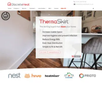 Discreteheat.com(ThermaSkirt replaces your skirting board & radiators in one &) Screenshot