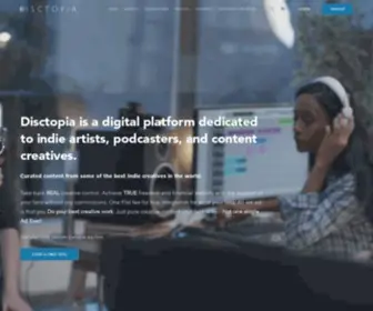 Disctopia.com(A platform dedicated to indie artists and creatives) Screenshot