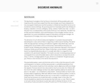 Discursiveanomalies.com(Discursive anomalies) Screenshot