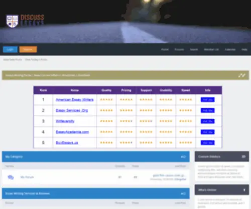 Discussessays.com(Essays Writing Portal) Screenshot