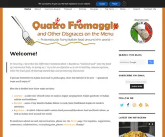 Disgracesonthemenu.com(Quatro Fromaggio and Other Disgraces on the Menu) Screenshot