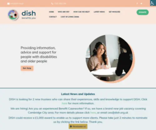 Dish.org.uk(Disability Huntingdonshire) Screenshot