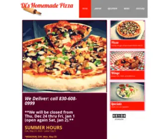 Dishomemadepizzas.com(Di's Homemade Pizza) Screenshot