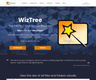 Diskanalyzer.com(Official WizTree web site. WizTree) Screenshot