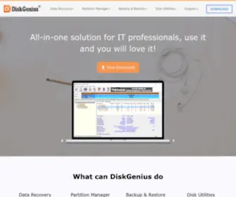 Diskgenius.com(Data recovery software) Screenshot