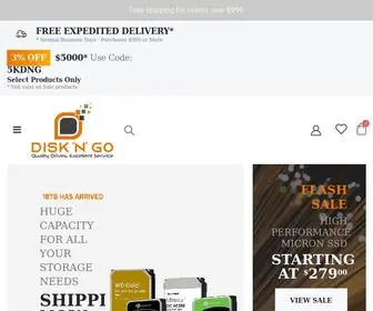 Diskngo.com(Seagate, Western Digital, Micron, Toshiba, Crucial media) Screenshot