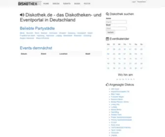 Diskothek.de(Das Diskotheken und Eventportal in Deutschland) Screenshot