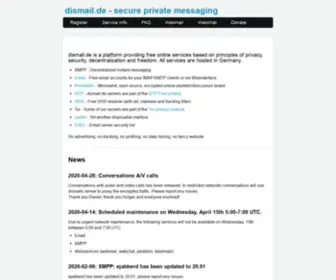 Dismail.de(Secure private messaging) Screenshot