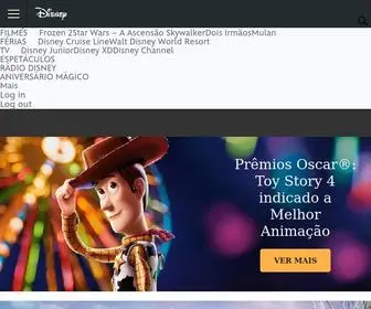 Disney.com.br(O site oficial da Disney) Screenshot