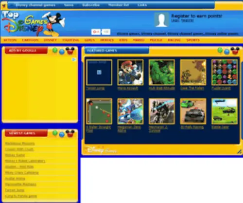 Disneygameschannel.com(Disney channel games) Screenshot
