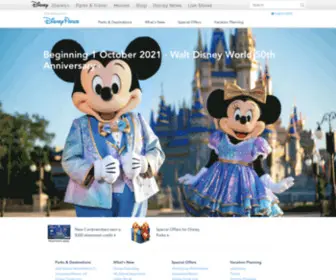 Disneyparks.com(Family Vacations at Disney Parks & Resorts) Screenshot