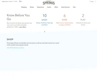 Disneysprings.com(Disney springs shopping) Screenshot