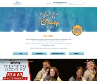 Disneytheatricallicensing.com(Disney Theatrical Licensing) Screenshot
