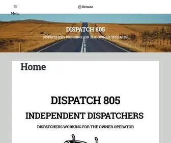 Dispatch805.com(DISPATCHERS WORKING FOR THE OWNER OPERATOR) Screenshot