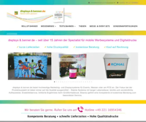 Displays-UND-Banner.de(Mobile und faltbare Messesysteme) Screenshot
