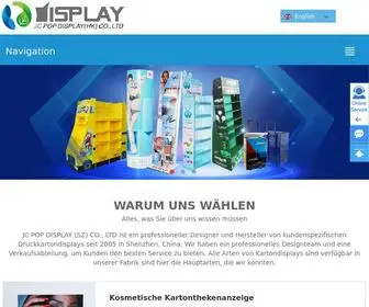 Displaystandpops.com(Karton-Ausstellungsständer, Karton-Thekendisplay, Karton-Paletten-Display-Fabrik und Lieferanten China) Screenshot