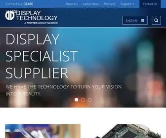 Displaytechnology.co.uk(TFT/LCD and Industrial Display Solutions from Display Technology Ltd) Screenshot