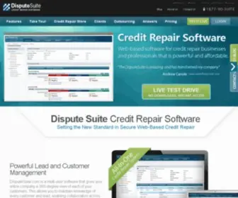 Disputesuite.com(Credit repair software) Screenshot