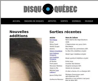 Disqu-O-Quebec.com(Québec) Screenshot