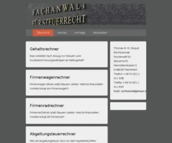 Disque.de(Steueranwalt Disque Steuerfachanwalt Mannheim) Screenshot