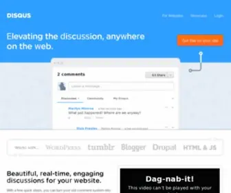 Disqus.net(Elevating the discussion) Screenshot