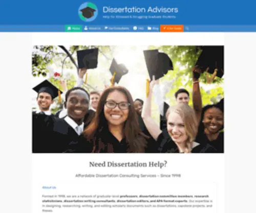 Dissertationadvisors.com(Thesis and Dissertation Editors and Writing Consultnats) Screenshot