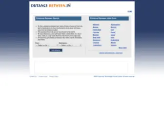Distancebetween.in(Find Distance Between Two Major Indian Cities) Screenshot