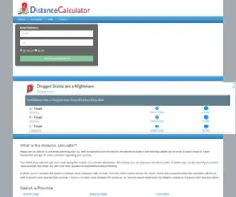 Distancecalculator.co.za(This distance calculator) Screenshot