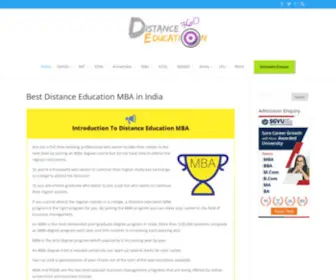 Distanceeducation360.com(10 Best Distance Education MBA Universities India 2023) Screenshot