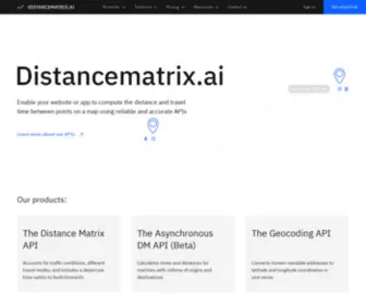 Distancematrix.ai(Compute the distance and travel time between points) Screenshot