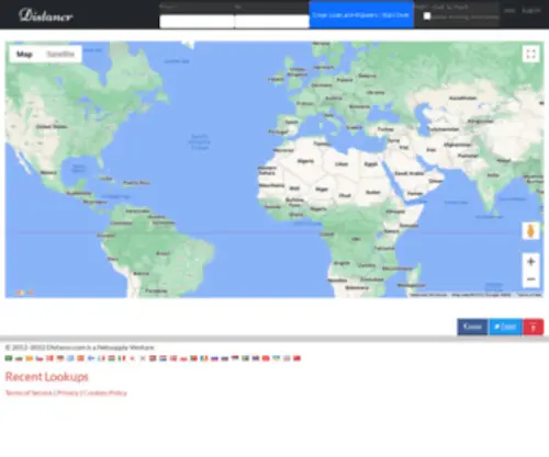 Distancr.com(Distance Calculator) Screenshot