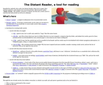 Distantreader.org(Distantreader) Screenshot