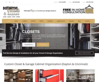 Distinctiveclosets.net(Custom Closets & Garage Cabinets) Screenshot