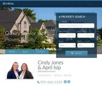 Distinctiveproperties.ca(Cindy Jones & April Isip) Screenshot