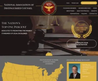Distinguishedcounsel.org(National Association of Distinguished Counsel) Screenshot