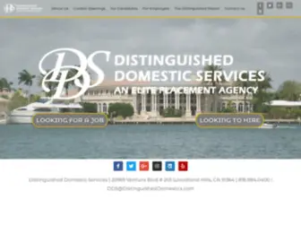 Distinguisheddomestics.com(Distinguished Domestics Staffing Agency) Screenshot