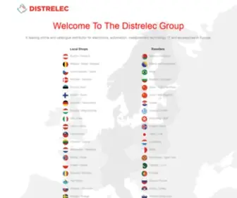 Distrelec.com(Europe's leading distributor of technical components) Screenshot