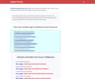 Distributorpulsatermurah.com(Family Pulsa) Screenshot