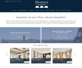 District-Immo.com(Agence immobilière de luxe et prestige à Paris) Screenshot