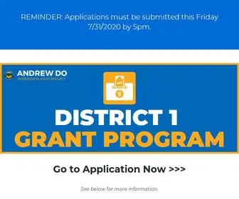 District1Grantprogram.com(Orange County) Screenshot