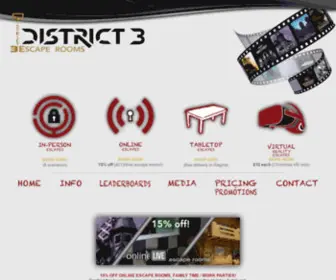 District3.ca(District 3 Escape Rooms) Screenshot