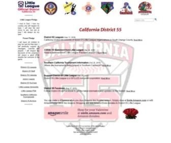 District55.org(California District 55 Little League) Screenshot