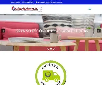 Distritelas.com.co(Distritelas, distritelas bogota, fabrica de Telas Para Muebles en bogota) Screenshot