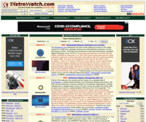 Distrowatch.com(Put the fun back into computing) Screenshot