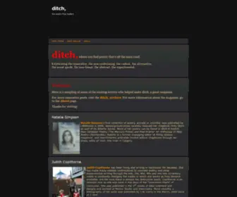 Ditchpoetry.com(Ditch, Home) Screenshot